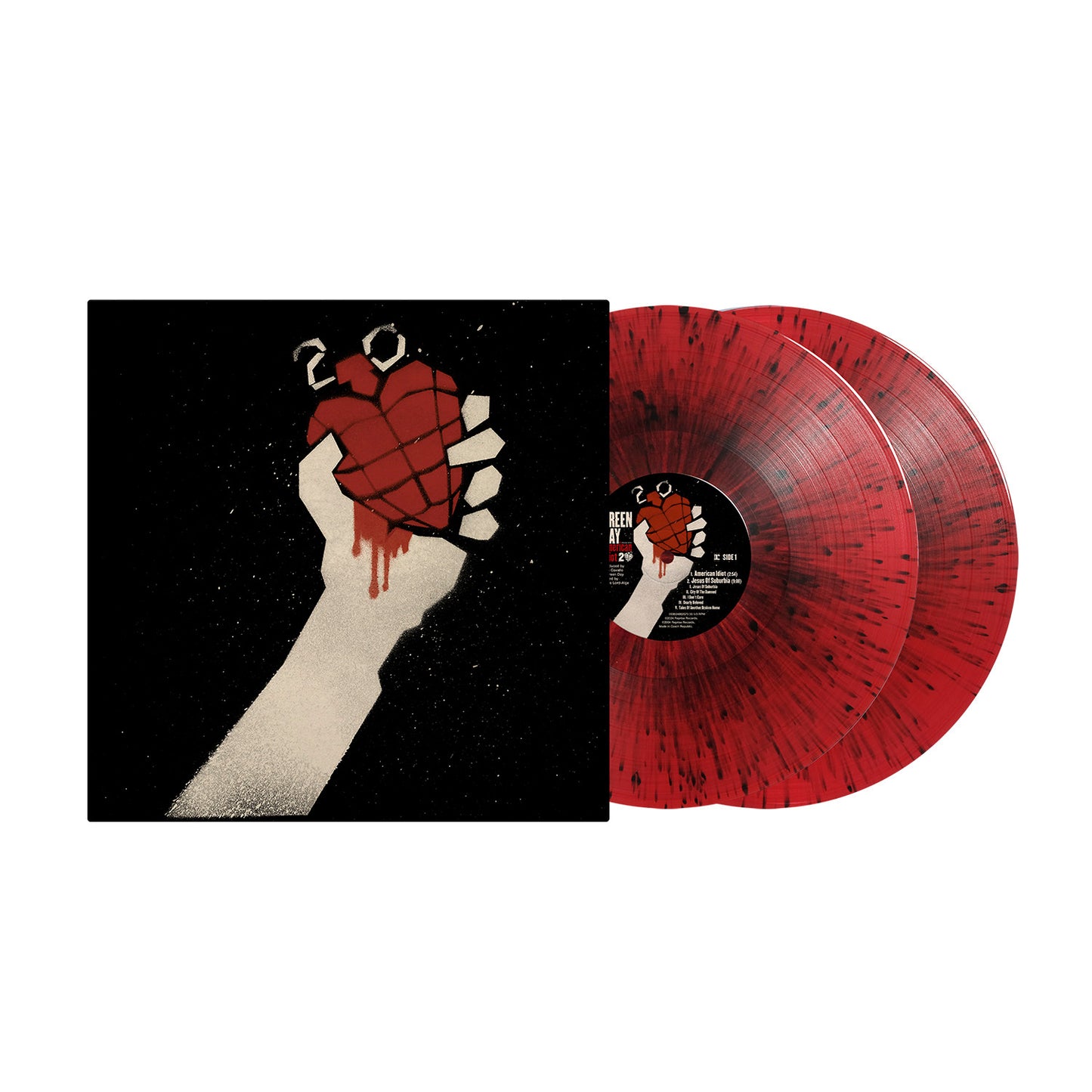 Green Day - American Idiot - 2LP (20th Anniversary, Red & Black Splatter Vinyl)
