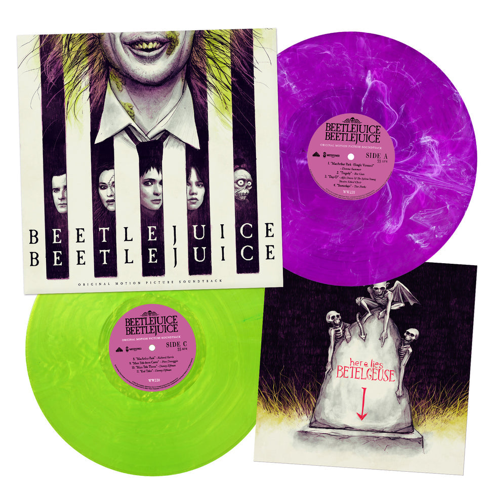 Various Artists Beetlejuice Beetlejuice - Original Motion Picture Soundtrack - 2LP (Purple and White Smoke and Fluorescent Green Vinyl, LITA Exclusive Variant)