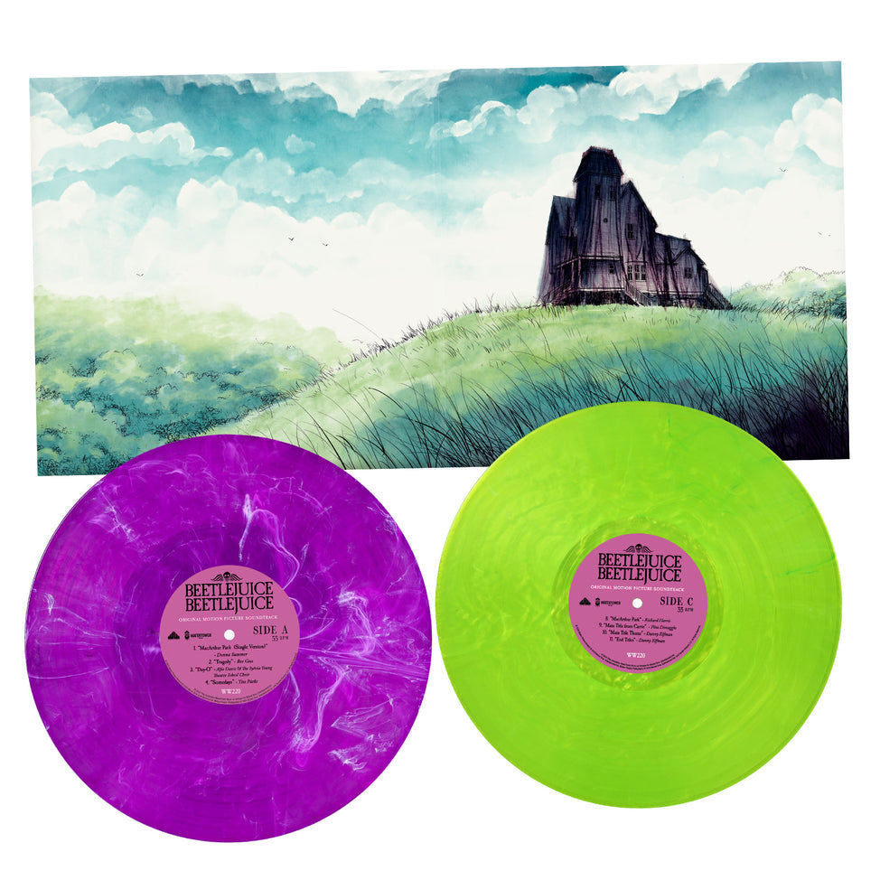 Various Artists Beetlejuice Beetlejuice - Original Motion Picture Soundtrack - 2LP (Purple and White Smoke and Fluorescent Green Vinyl, LITA Exclusive Variant)