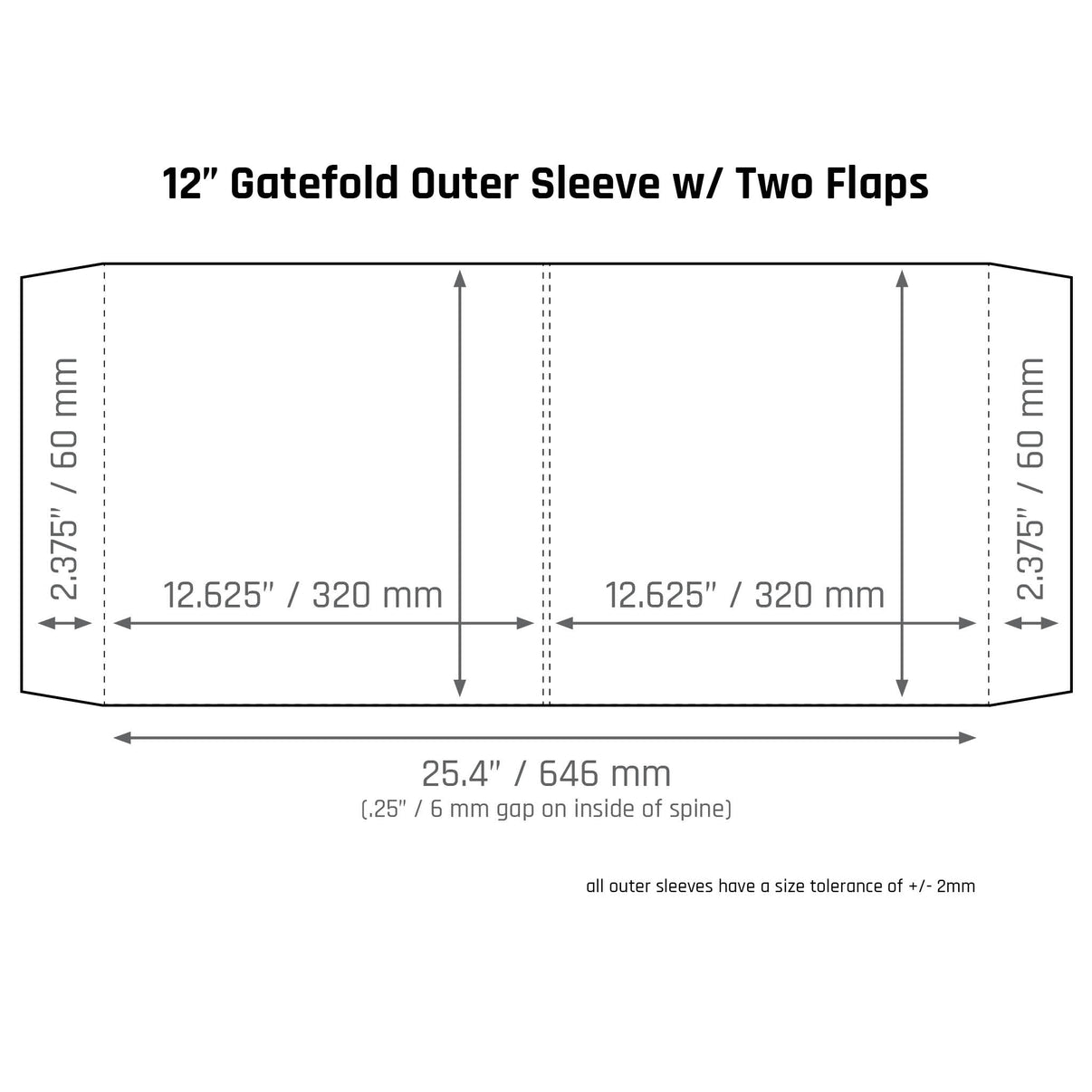 Vinyl Storage Solutions - 12" Gatefold Outer Sleeves w/ Two Flaps - 4mil (10 pack)