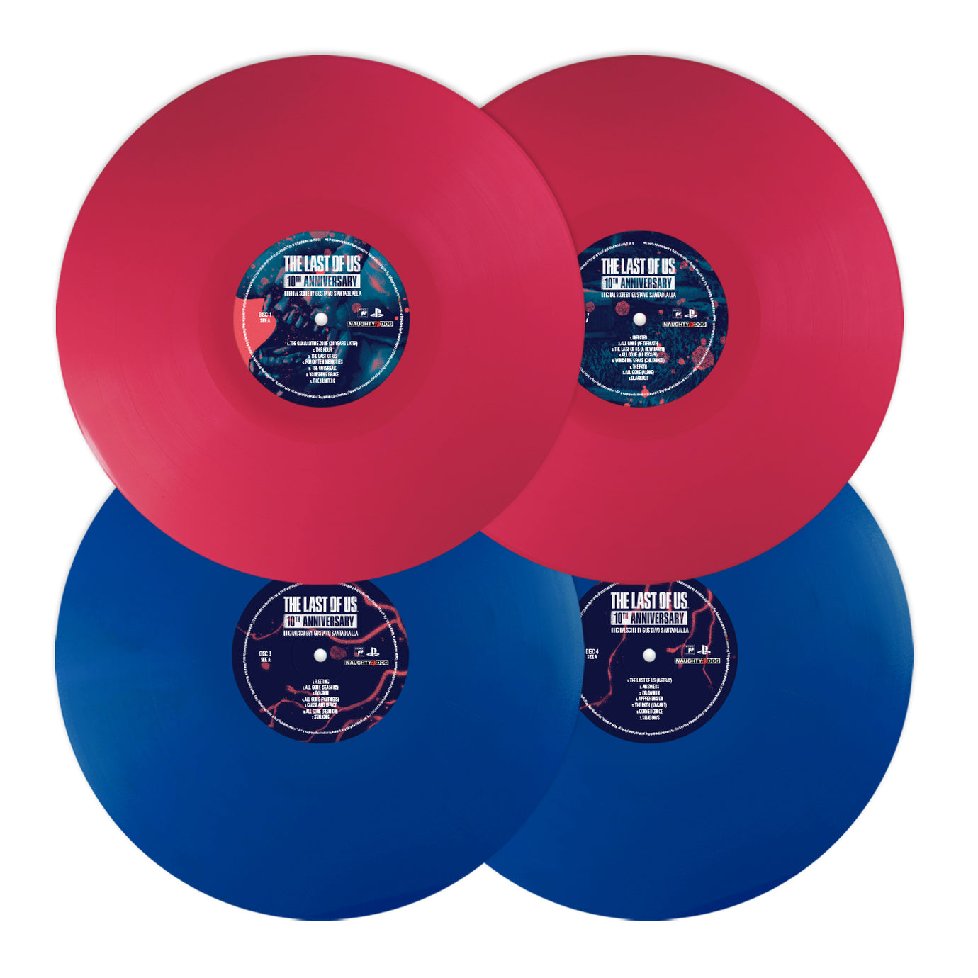 Gustavo Santaolalla - The Last of Us - 4LP (10th Anniversary Vinyl Box Set, Blue, Red Colored Vinyl)