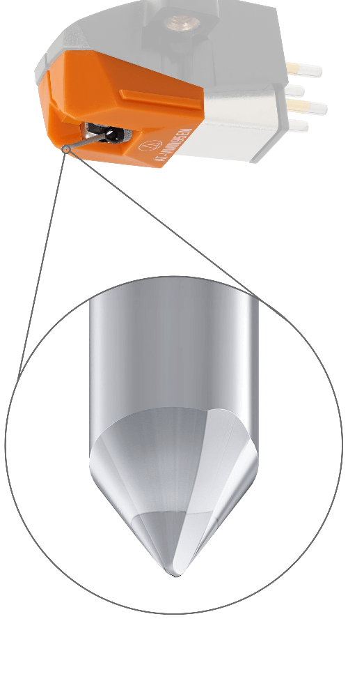 Audio Technica AT-VMN95EN Nude Elliptical Stylus for use with Cartridge AT-VM95EN (Orange)