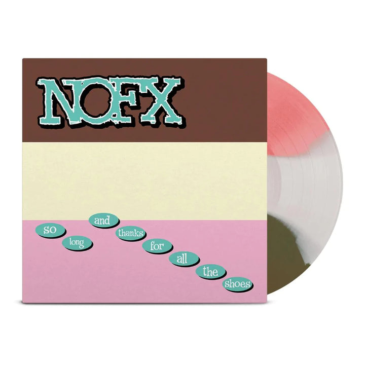 NOFX - So Long And Thanks For All The Shoes - LP (Anniversary Brown Bone Pink Stripe Neapolitan Colored Vinyl)