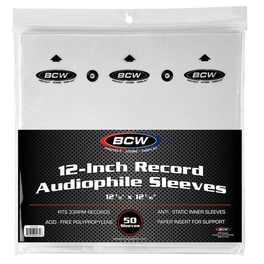 BCW 12-Inch Record Audiophile Inner Sleeves