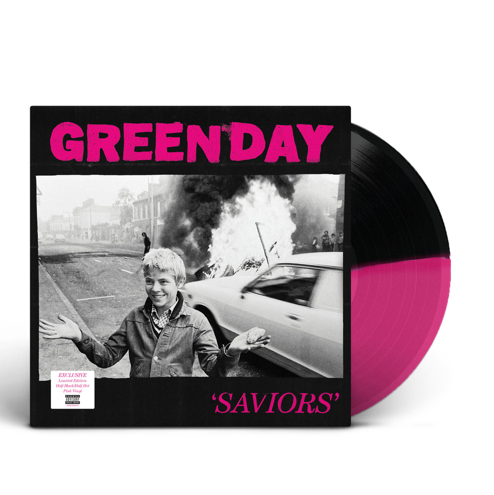 Green Day - Saviors - LP (Indie Exclusive Pink Black Split)