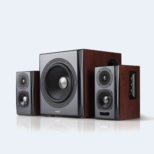 Edifier S350DB Bluetooth Bookshelf Multi-Media Speakers with Subwoofer 120 Watts (Brown)