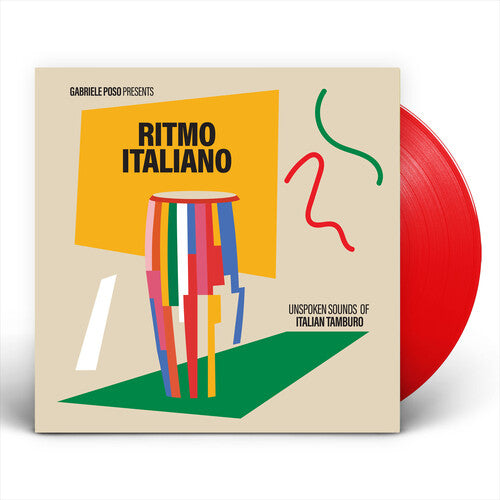 Gabriele Poso Presents Ritmo Italiano 'Unspoken Sounds of Italian Tamburo' - LP(Indie Exclusive Transparent Red Vinyl))
