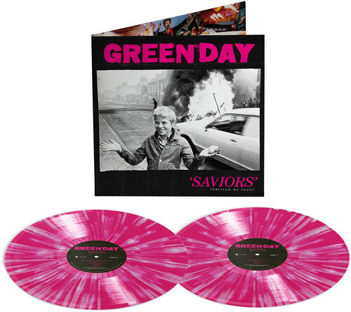 Green Day - Saviors (édition de luxe) - 2LP [Hot Pink with White Splatter Vinyl]