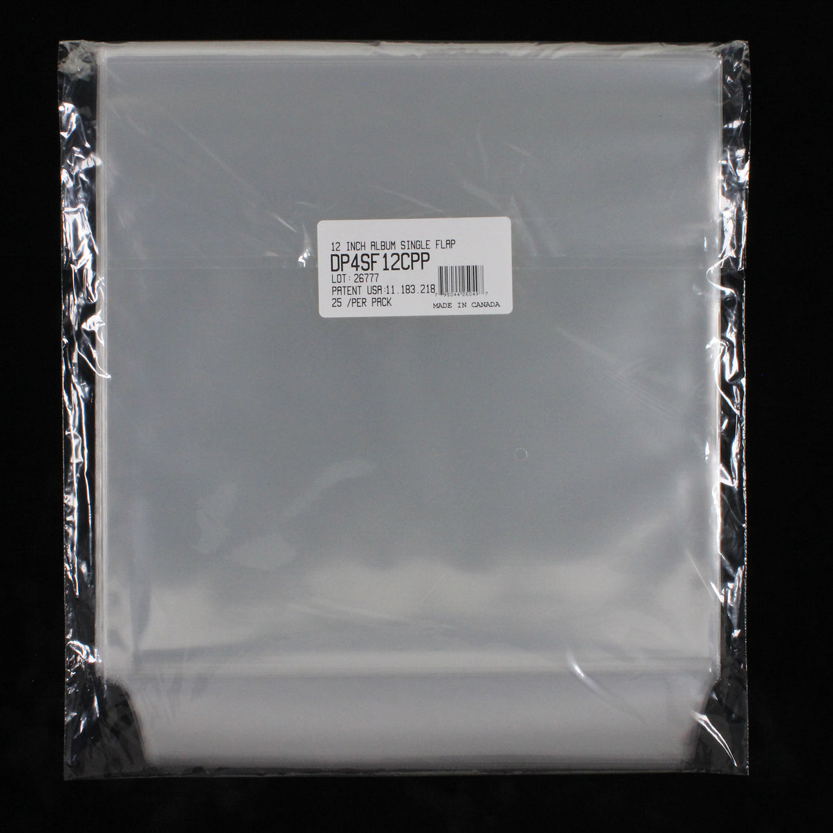 Vinyl Storage Solutions - 12" Dual Pocket Outer Sleeves w/ One Flap - 4mil (25 pack)