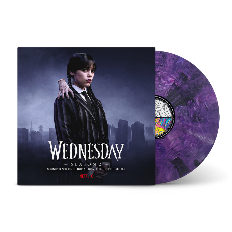 Chris Bacon, Wednesday Addams, Nevermore Academy Orchestra - Wednesday: Season 2 - LP (Purple & Black Blended Transparent Vinyl)