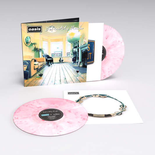 Oasis - Definitely Maybe: 30th Anniversary Edition - 2LP (Colored Vinyl, Pink & White)