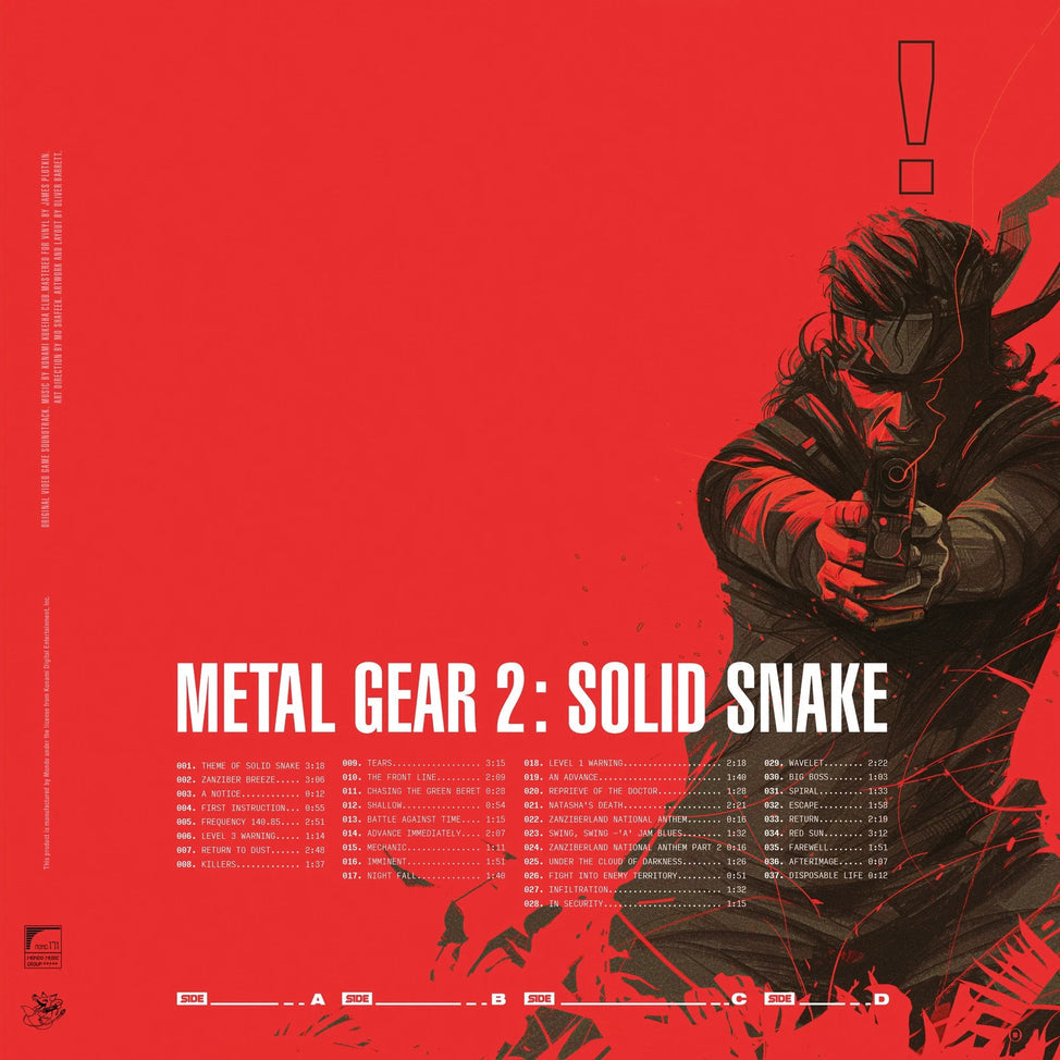 Oliver Barrett Metal Gear 2: Solid Snake - Original Video Game Soundtrack - 2LP (Mondo Eco Vinyl)