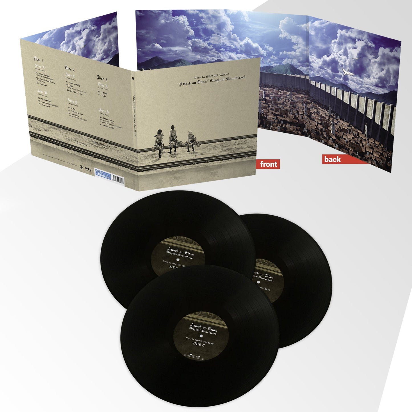 Hiroyuku Sawano - Attack on Titan Season 1 Original Soundtrack - 3LP (180 Gram Vinyl)